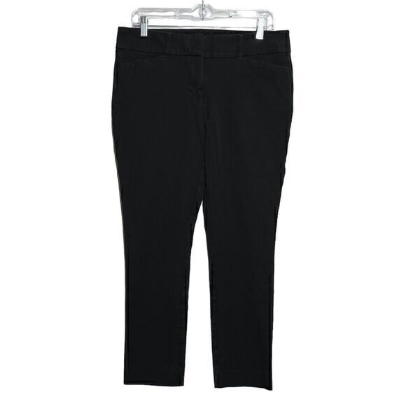 Loft Womens Black Modern Skinny Ankle Flat Front Casual Chino Pants‎ Size 10 - Picture 1 of 8